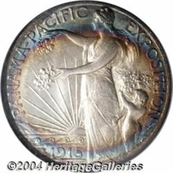 1915-S 50C Panama-Pacific MS66 S NGC. Circles