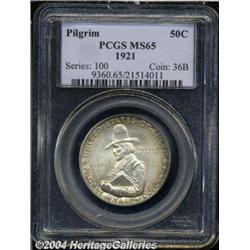 1921 50C Pilgrim MS65 PCGS. the Pilgrim