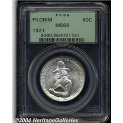 1921 50C Pilgrim MS66 PCGS. Typically well