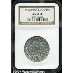 1936 50C Rhode Island MS66 Prooflike NGC.