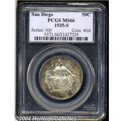 1935-S 50C San Diego MS66 PCGS. Fully struck