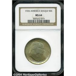 1926 50C Sesquicentennial MS64 NGC. Very close