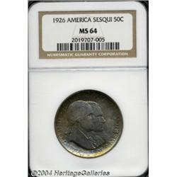 1926 50C Sesquicentennial MS64 NGC. An
