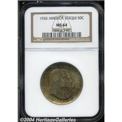 1926 50C Sesquicentennial MS64 NGC. Although