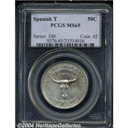 1935 50C Spanish Trail MS65 PCGS. Mottled