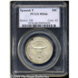 1935 50C Spanish Trail MS66 PCGS. Golden-brown