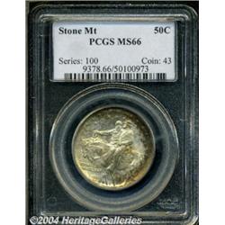1925 50C Stone Mountain MS66 PCGS. Much of the