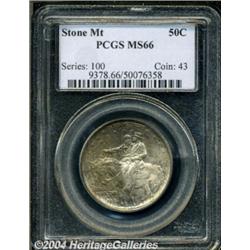 1925 50C Stone Mountain MS66 PCGS. Speckled