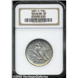 1935-S 50C Texas MS67 NGC. Light