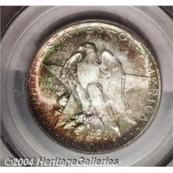 1936 50C Texas MS67 PCGS. Pinkish-rose and