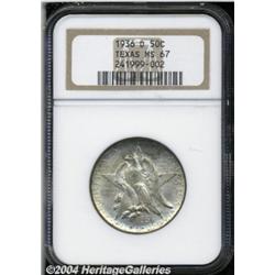 1936-D 50C Texas MS67 NGC. Light russet patina