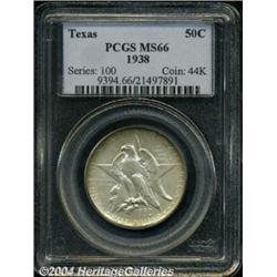1938 50C Texas MS66 PCGS. Fully struck with