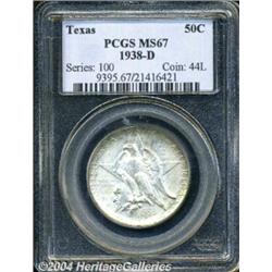 1938-D 50C Texas MS67 PCGS. The nearly
