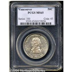 1925 50C Vancouver MS65 PCGS. Luster