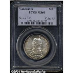 1925 50C Vancouver MS66 PCGS. Undoubtedly one
