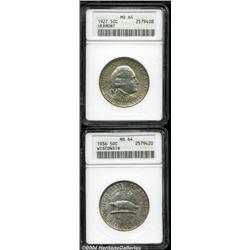 1927 50C Vermont MS64 ANACS, honey-gold and
