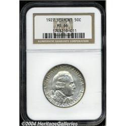 1927 50C Vermont MS66 NGC. Light silver-gray