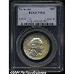 1927 50C Vermont MS66 PCGS. Fully struck with