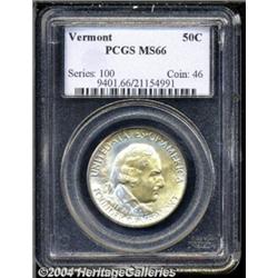 1927 50C Vermont MS66 PCGS. Well struck with