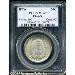 1946-S 50C Booker T. Washington MS67 PCGS.