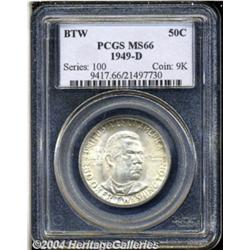 1949-D 50C Booker T. Washington MS66 PCGS.