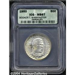 1950 50C Booker T. Washington MS67 ICG. Well
