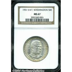 1951-S 50C Booker T. Washington MS67 NGC.