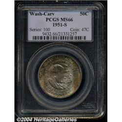 1951-S 50C Washington-Carver MS66 PCGS.