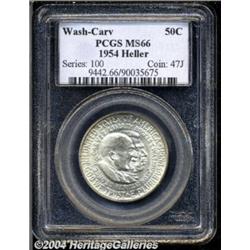 1954 50C Washington-Carver MS66 PCGS. Untoned,