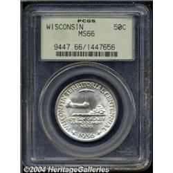 1936 50C Wisconsin MS66 PCGS. From the