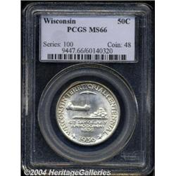 1936 50C Wisconsin MS66 PCGS. Hints of