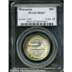 1936 50C Wisconsin MS67 PCGS. Radiant