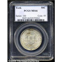 1936 50C York MS66 PCGS. Scattered areas of