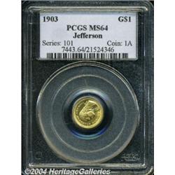 1903 G$1 Louisiana Purchase/Jefferson MS64