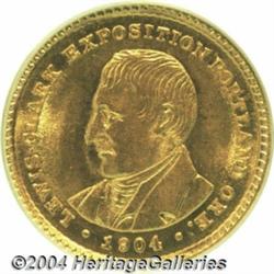 1904 G$1 Lewis and Clark MS64 PCGS. Sharply