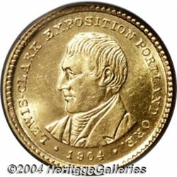 1904 G$1 Lewis and Clark MS64 PCGS. A tick or