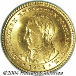 1904 G$1 Lewis and Clark MS65 PCGS. Sharply