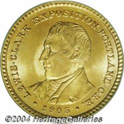 1905 G$1 Lewis and Clark MS65 PCGS. Both sides