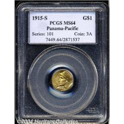 1915-S G$1 Panama-Pacific Gold Dollar MS64
