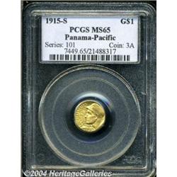 1915-S G$1 Panama-Pacific Gold Dollar MS65