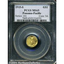 1915-S G$1 Panama-Pacific Gold Dollar MS65