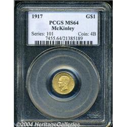 1917 G$1 McKinley MS64 PCGS. One of 5,000