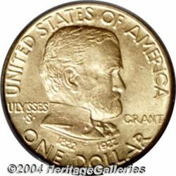 1922 G$1 Grant no Star MS65 PCGS. Each side of