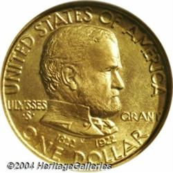 1922 G$1 Grant no Star MS66 NGC. The satiny
