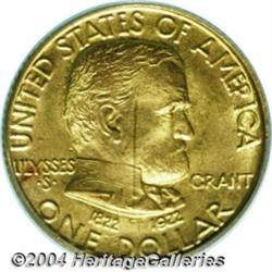 1922 G$1 Grant no Star MS66 PCGS. Fully struck