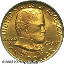 1922 G$1 Grant no Star MS67 PCGS. A simply