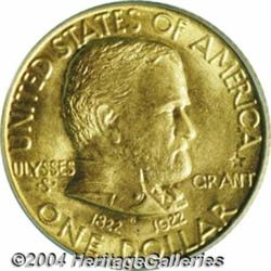 1922 G$1 Grant with Star MS66 PCGS. Rich