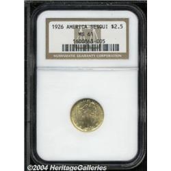1926 $2 1/2 Sesquicentennial MS61 NGC. Boldly