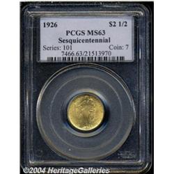 1926 $2 1/2 Sesquicentennial MS63 PCGS. Nicely