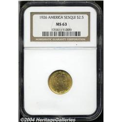 1926 $2 1/2 Sesquicentennial MS63 NGC. A